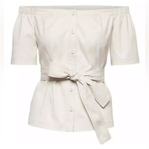 Banana Republic Off-Shoulder White Blouse